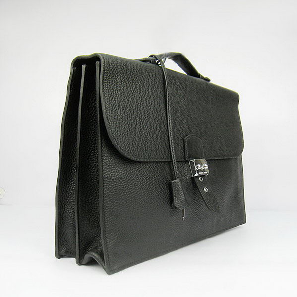 Hermes Sac Depeche 38cm Briefcase Clemence Black Hermes Sac Depeche 38cm Briefcase Clemence Black