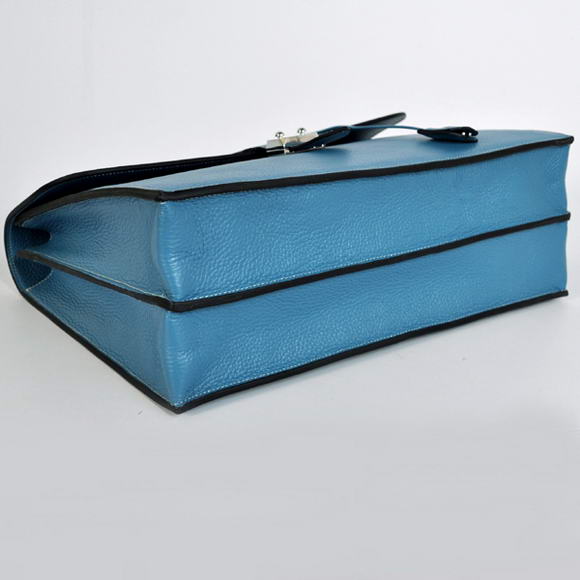 Hermes Sac Depeche 38cm Briefcase Clemence Blue Hermes Sac Depeche 38cm Briefcase Clemence Blue