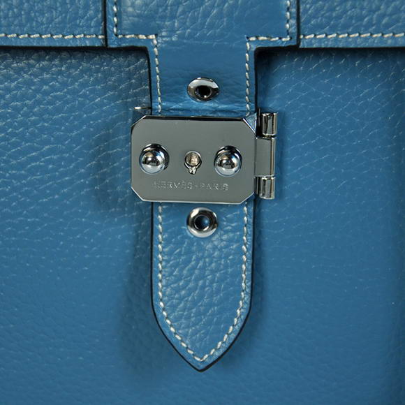 Hermes Sac Depeche 38cm Briefcase Clemence Blue Hermes Sac Depeche 38cm Briefcase Clemence Blue