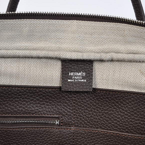Hermes Steve 38CM Travel Bag Clemence Leather Brown Hermes Steve 38CM Travel Bag Clemence Leather Brown