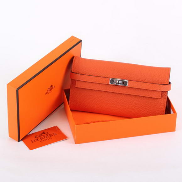 Hermes Kelly Bi-Fold Wallet A708 Orange Hermes Kelly Bi-Fold Wallet A708 Orange