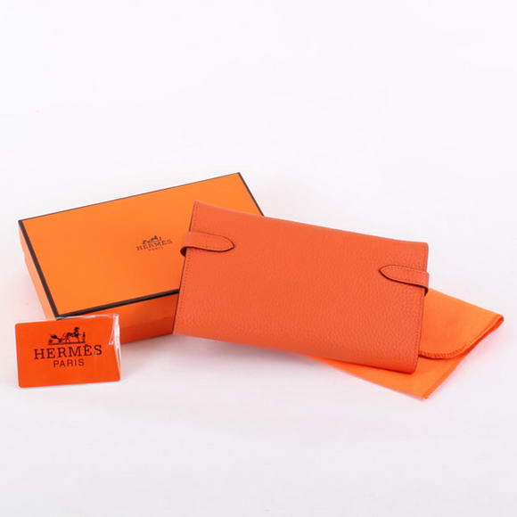 Hermes Kelly Bi-Fold Wallet A708 Orange Hermes Kelly Bi-Fold Wallet A708 Orange