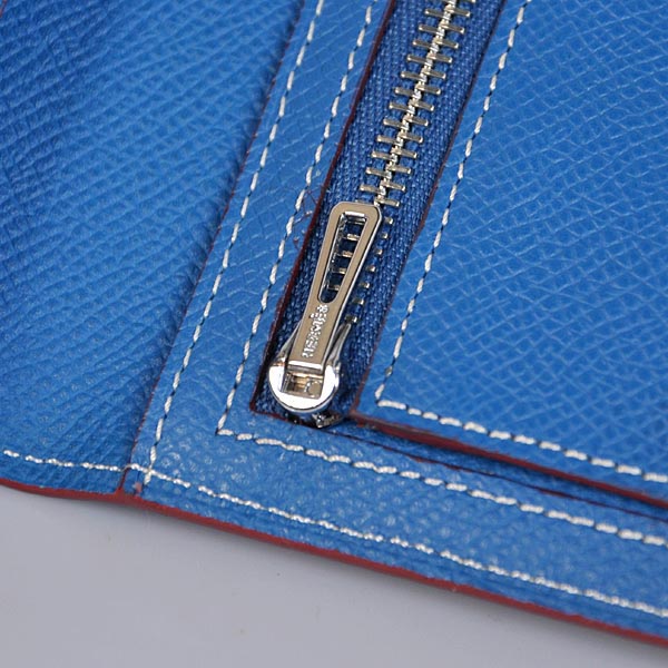 Hermes Bearn Wallet Original Smooth Leather Blue Hermes Bearn Wallet Original Smooth Leather Blue