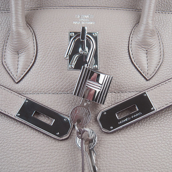 Hermes Birkin 6109 Togo Leather Bag Grey 42cm Silver Hermes Birkin 6109 Togo Leather Bag Grey 42cm Silver