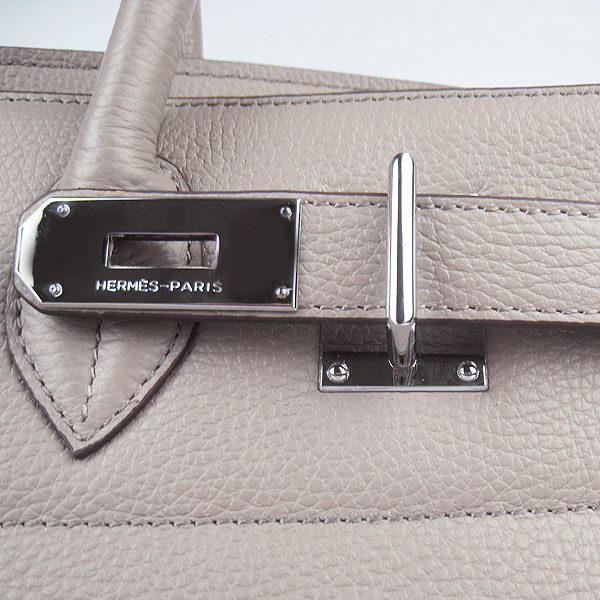 Hermes Birkin 6109 Togo Leather Bag Grey 42cm Silver Hermes Birkin 6109 Togo Leather Bag Grey 42cm Silver