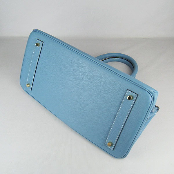 Hermes Birkin 6109 Togo Leather Bag Light Blue 42cm Gold Hermes Birkin 6109 Togo Leather Bag Light Blue 42cm Gold