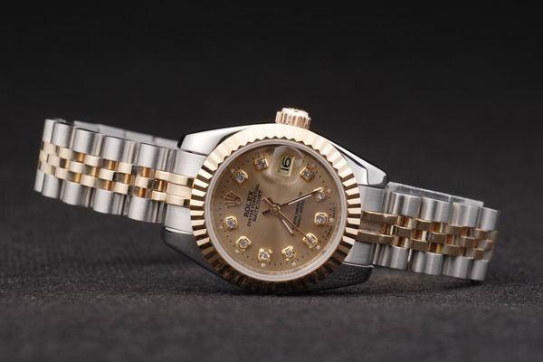 Rolex Datejust Mechanism Golden Surface Cutwork Women Watch-RD24 Rolex Datejust Mechanism Golden Surface Cutwork Women Watch-RD24