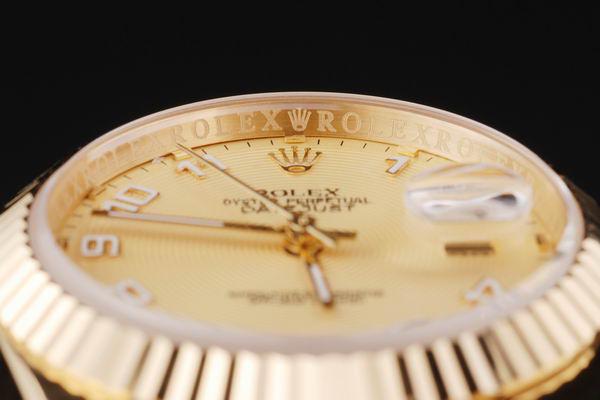 Rolex Datejust Mechanism Golden Surface Men Watch-RD2437