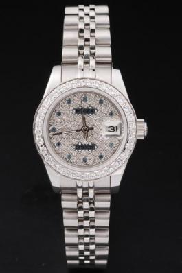 Rolex Datejust Mechanism Silver Diamond Surface Watch-RD2435 Rolex Datejust Mechanism Silver Diamond Surface Watch-RD2435
