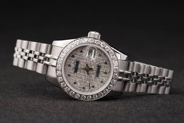 Rolex Datejust Mechanism Silver Diamond Surface Watch-RD2435 Rolex Datejust Mechanism Silver Diamond Surface Watch-RD2435