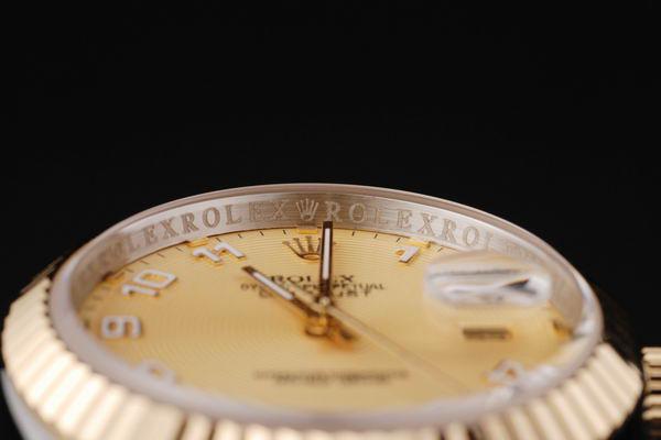 Rolex Datejust Stainless Steel Golden Surface Watch-RD2385 Rolex Datejust Stainless Steel Golden Surface Watch-RD2385