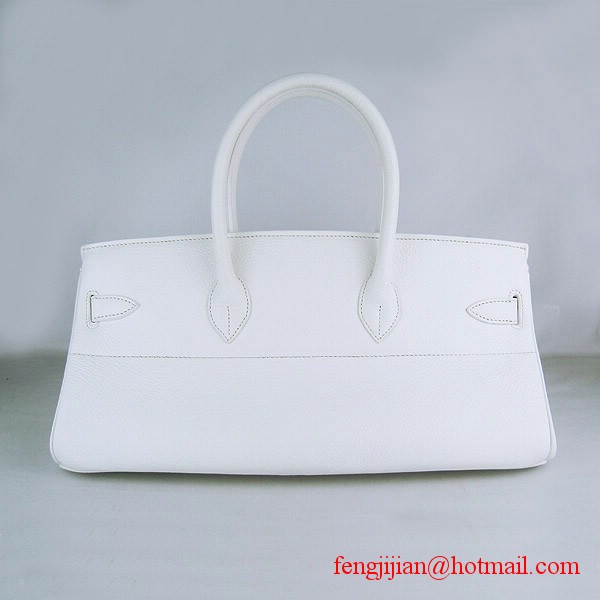 Hermes Birkin 42cm Togo Leather Bag 6109 White silver padlock Hermes Birkin 42cm Togo Leather Bag 6109 White silver padlock