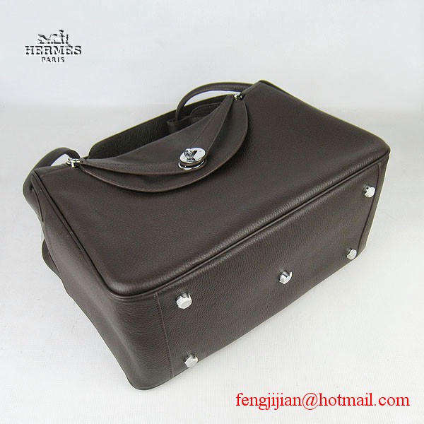 Hermes Women Shoulder Bag Dark Coffee 6208 Hermes Women Shoulder Bag Dark Coffee 6208