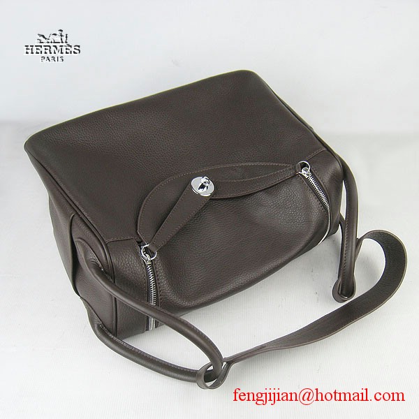 Hermes Women Shoulder Bag Dark Coffee 6208 Hermes Women Shoulder Bag Dark Coffee 6208