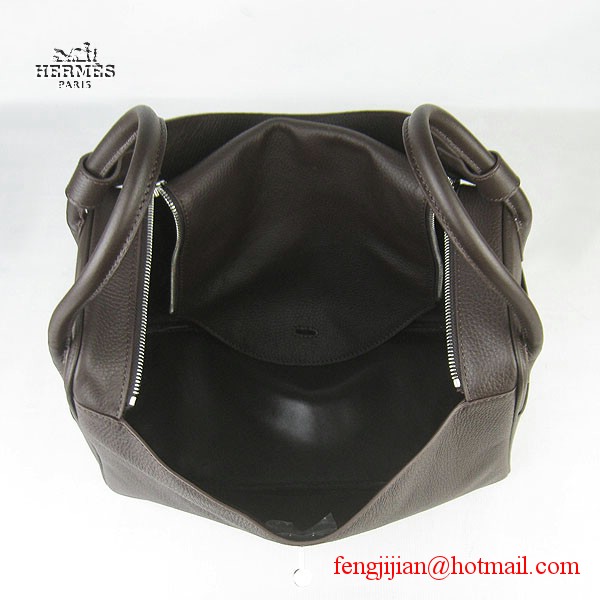 Hermes Women Shoulder Bag Dark Coffee 6208 Hermes Women Shoulder Bag Dark Coffee 6208