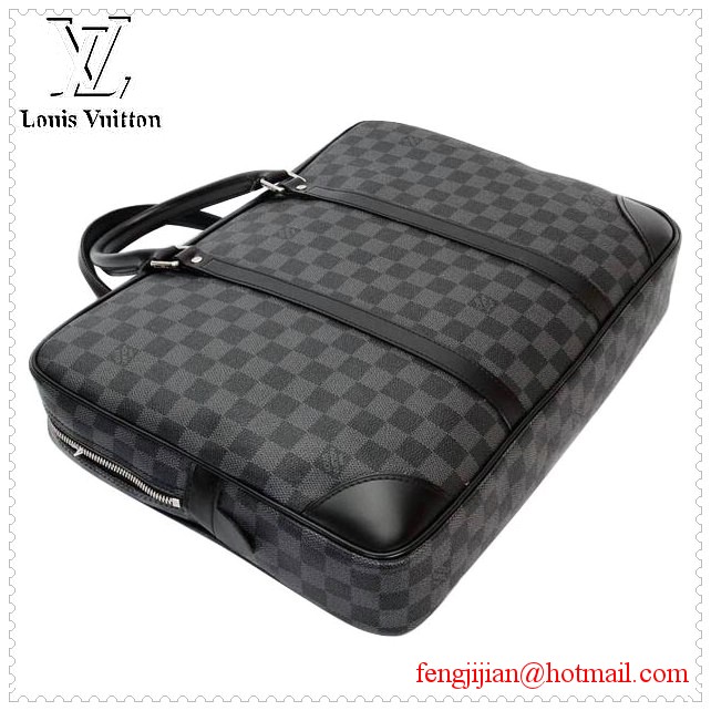Louis Vuitton Damier Graphite Canvas Porte Documents Voyage GM N41123 Louis Vuitton Damier Graphite Canvas Porte Documents Voyage GM N41123
