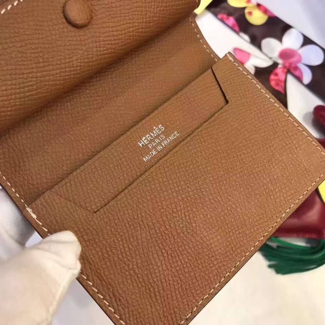Hermes Bastia Epsom card case H2238 Brown Hermes Bastia Epsom card case H2238 Brown