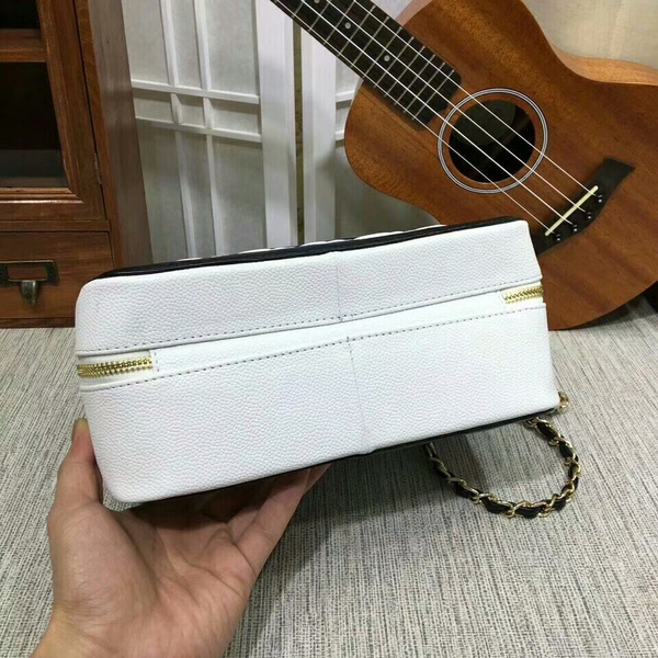 Chanel Calfskin Leather Shoulder Bag 6070 White Chanel Calfskin Leather Shoulder Bag 6070 White
