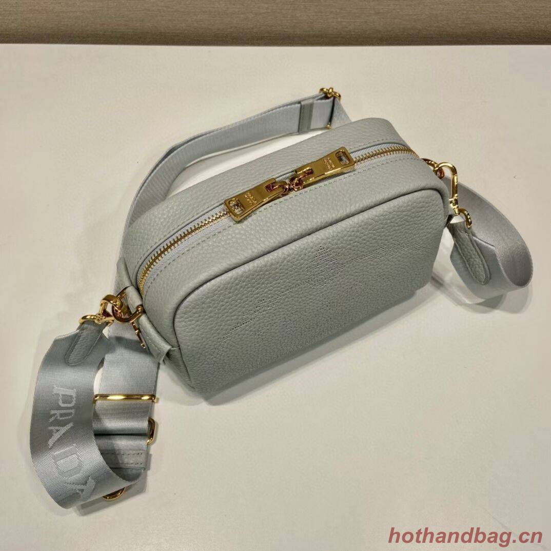 Prada Leather bag with shoulder strap 1DH781 light blue Prada Leather bag with shoulder strap 1DH781 light blue