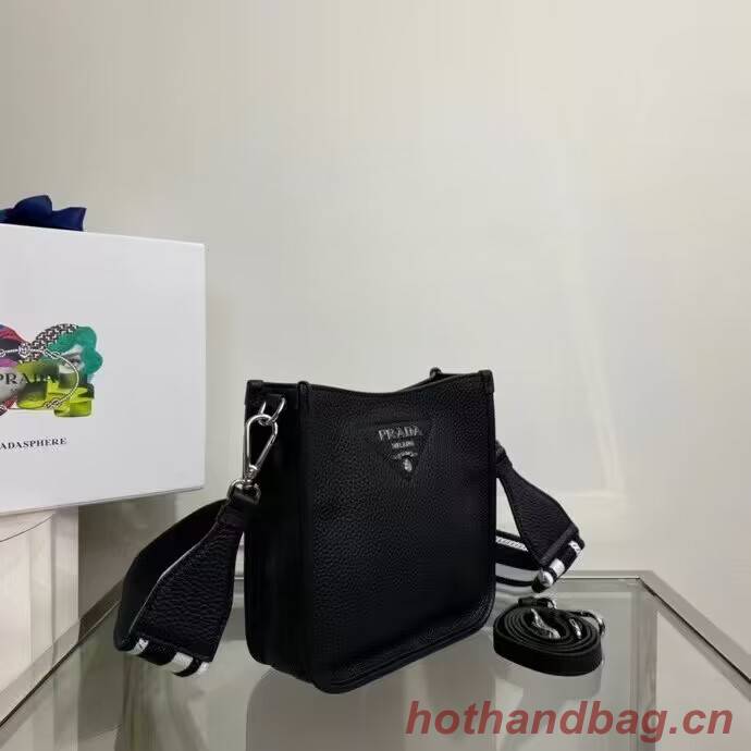 Prada Leather mini shoulder bag 1BH191 black Prada Leather mini shoulder bag 1BH191 black