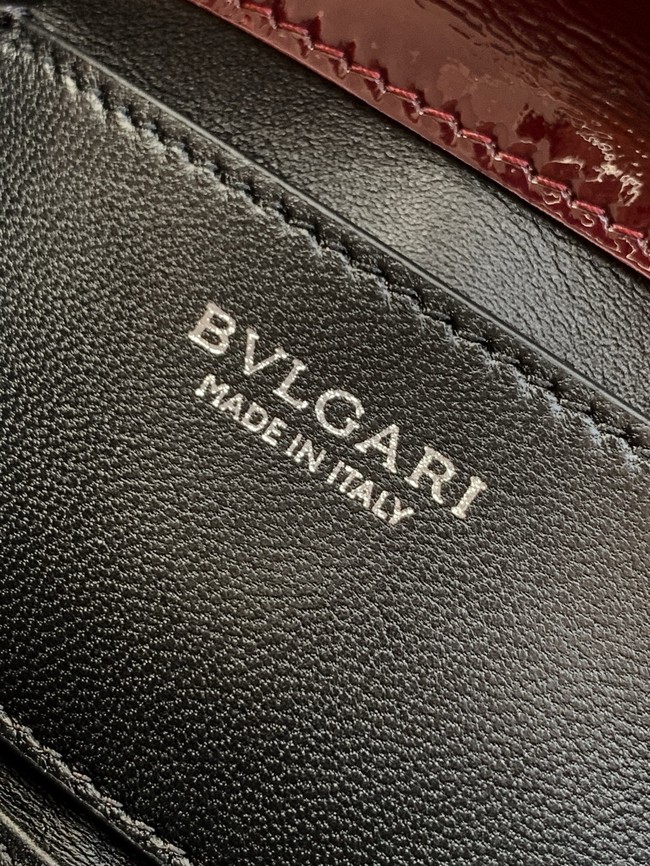 Bvlgari Serpenti Forever leather crossbody bag 289688 burgundy