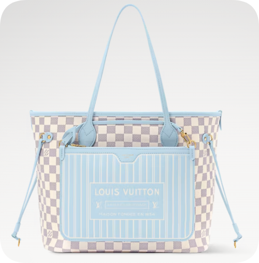 Louis Vuitton NEW - REVERSIBLE Neverfull Inside Out MM N40946 Bleu Olympe Louis Vuitton NEW - REVERSIBLE Neverfull Inside Out MM N40946 Bleu Olympe