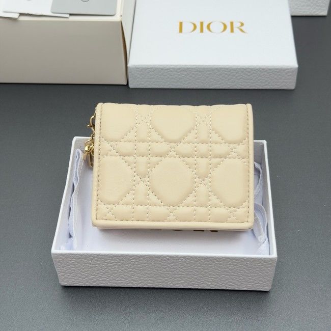 LADY DIOR LOTUS WALLET CANNAGE LAMBSKIN S0178 Beige LADY DIOR LOTUS WALLET CANNAGE LAMBSKIN S0178 Beige