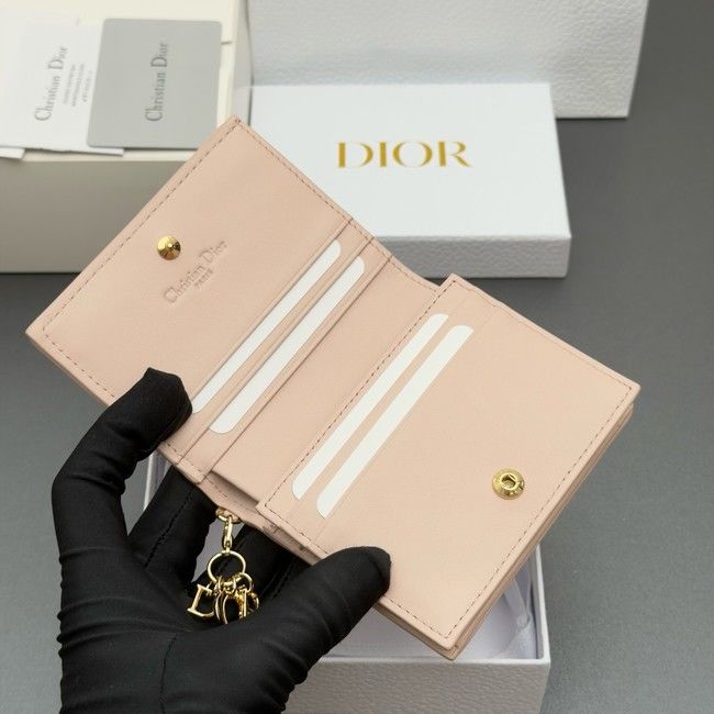 LADY DIOR LOTUS WALLET CANNAGE LAMBSKIN S0178 pink LADY DIOR LOTUS WALLET CANNAGE LAMBSKIN S0178 pink