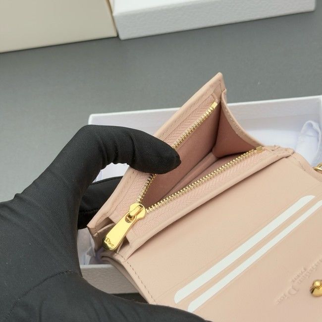 LADY DIOR LOTUS WALLET CANNAGE LAMBSKIN S0178 pink LADY DIOR LOTUS WALLET CANNAGE LAMBSKIN S0178 pink
