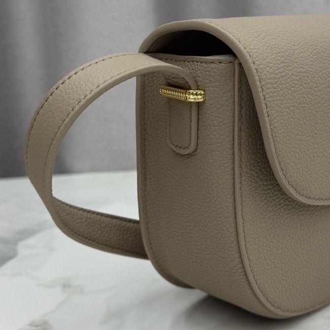Medium Dior Medaillon Flap Bag Grained Calfskin M3920QD Khaki