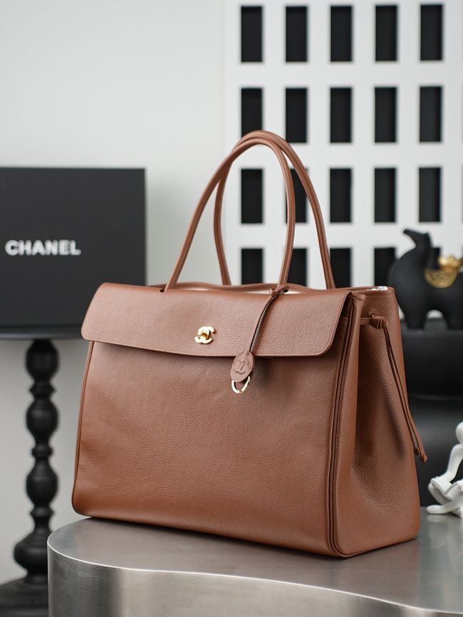 Chanel 26S Grained Calfskin Shopping Bag AS6289 camel