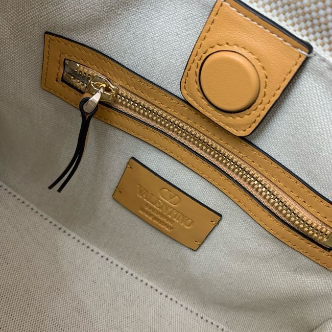ALENTINO GARAVANI ANTIBES small Canvas leather bag WB0R20 tobacco ALENTINO GARAVANI ANTIBES small Canvas leather bag WB0R20 tobacco