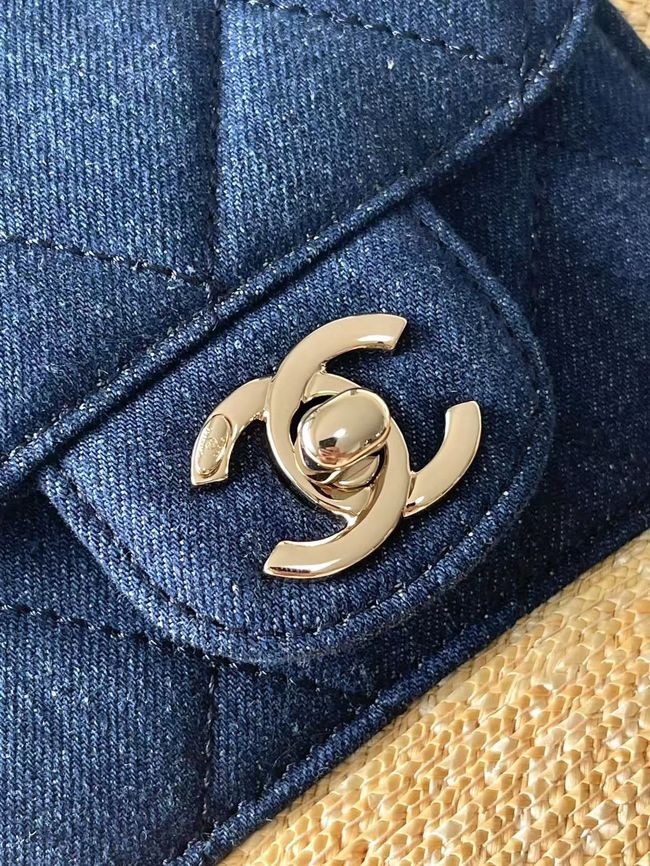 CHANEL Small Tote AS5951 Beige & blu