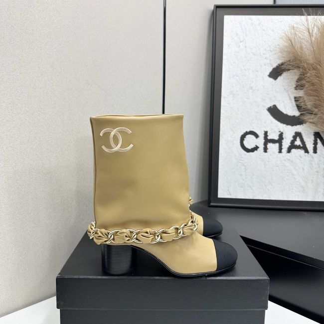 Chanel Mid-Calf Boots Calfskin 64183-4 Chanel Mid-Calf Boots Calfskin 64183-4