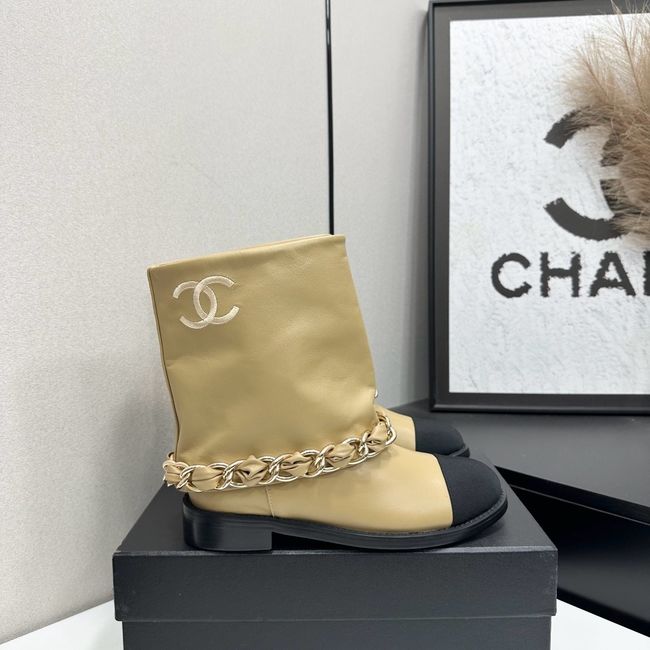Chanel Mid-Calf Boots Calfskin 64184-3 Chanel Mid-Calf Boots Calfskin 64184-3