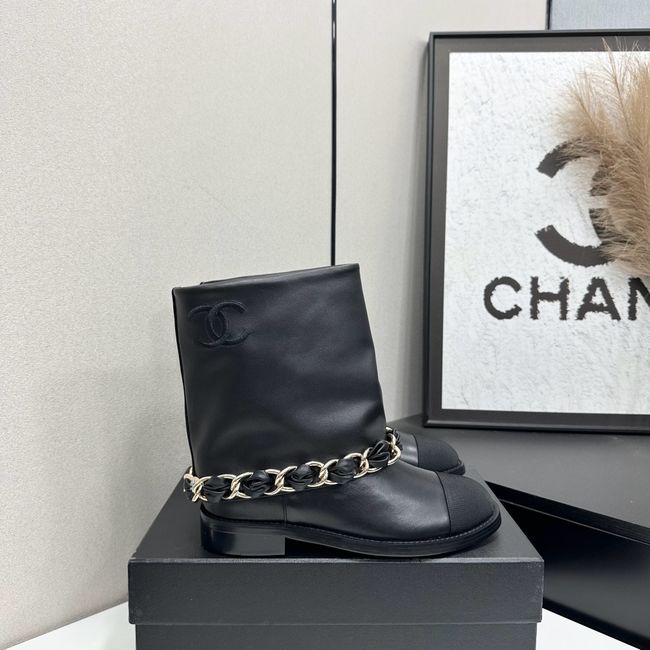 Chanel Mid-Calf Boots Calfskin 64184-4 Chanel Mid-Calf Boots Calfskin 64184-4