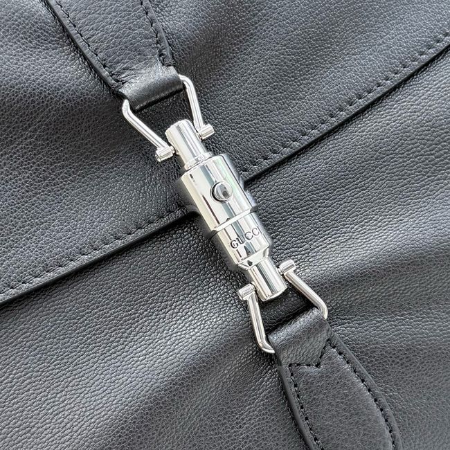 Gucci Jackie Flap large crossbody bag A005ZI black grainy leather Gucci Jackie Flap large crossbody bag A005ZI black grainy leather