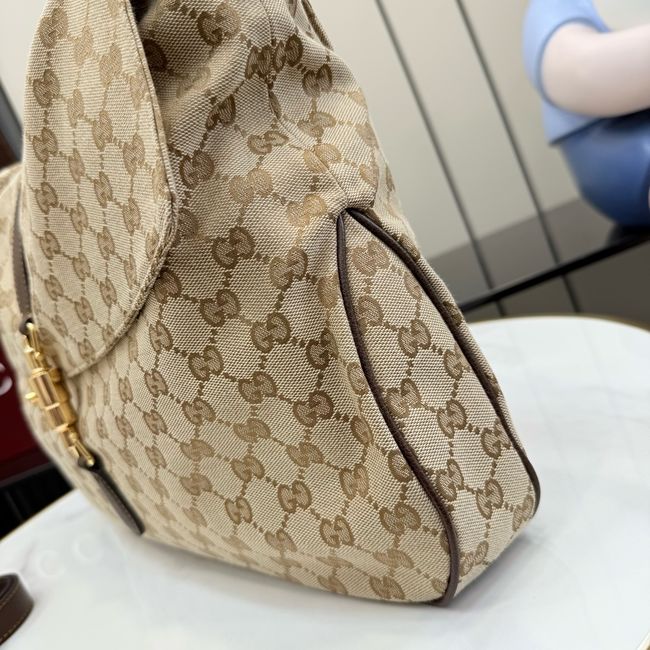 Gucci Jackie Flap large crossbody bag A005ZI brown GG canvas Gucci Jackie Flap large crossbody bag A005ZI brown GG canvas
