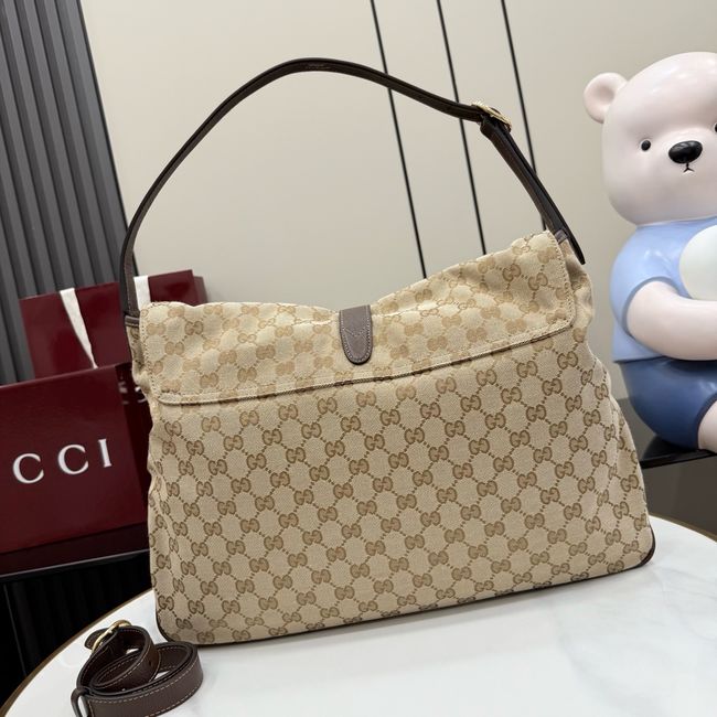 Gucci Jackie Flap large crossbody bag A005ZI brown GG canvas Gucci Jackie Flap large crossbody bag A005ZI brown GG canvas
