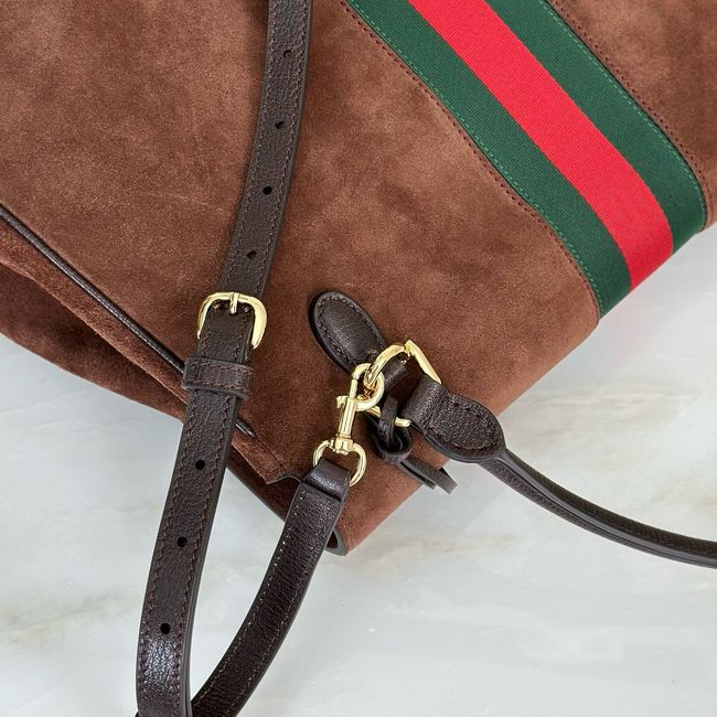 Gucci Paparazzo large top handle bag 875019 dark brown suede Gucci Paparazzo large top handle bag 875019 dark brown suede