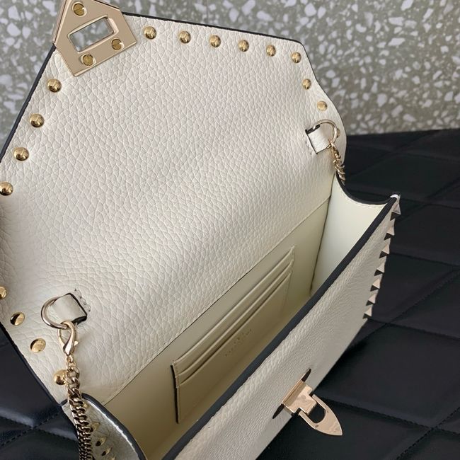 VALENTINO ROCKSTUD Small Calfskin Handbag VA088 white VALENTINO ROCKSTUD Small Calfskin Handbag VA088 white