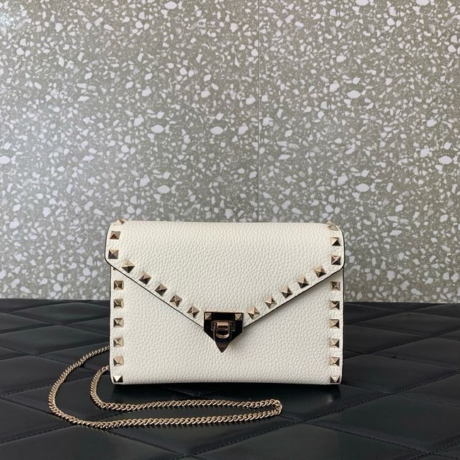 VALENTINO ROCKSTUD Small Calfskin Handbag VA088 white VALENTINO ROCKSTUD Small Calfskin Handbag VA088 white