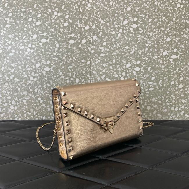 VALENTINO ROCKSTUD Small Calfskin Handbag VA088 Champagne VALENTINO ROCKSTUD Small Calfskin Handbag VA088 Champagne