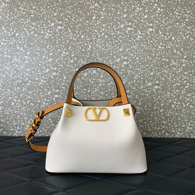 VALENTINO small Sheepskin Shoulder Bag 0112S white&brown