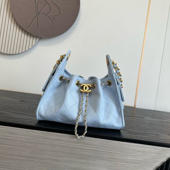 CHANEL 25 Mini Handbag AS5631 sky blue