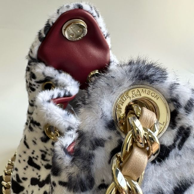 CHANEL 25 Mini Handbag AS5631 white & Black