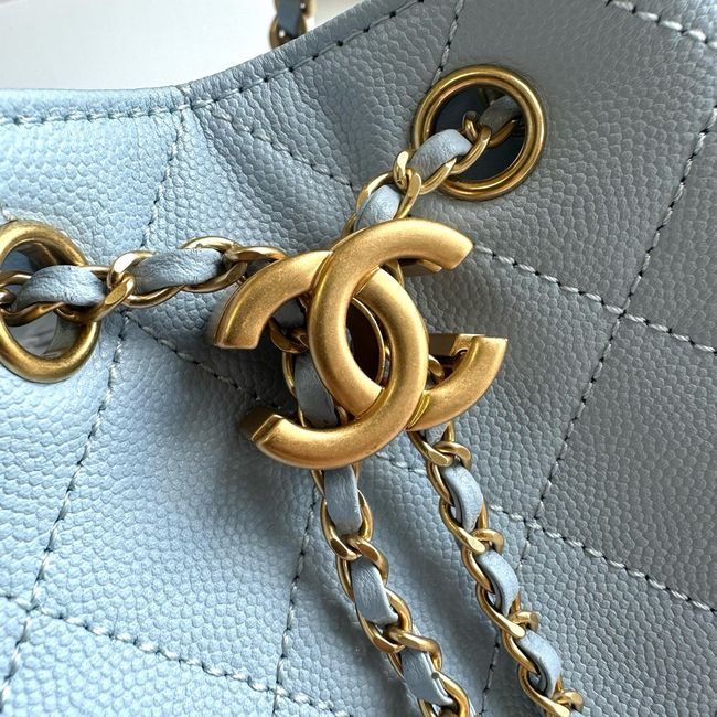 CHANEL 25 SMALL HANDBAG AS5293 sky blue CHANEL 25 SMALL HANDBAG AS5293 sky blue