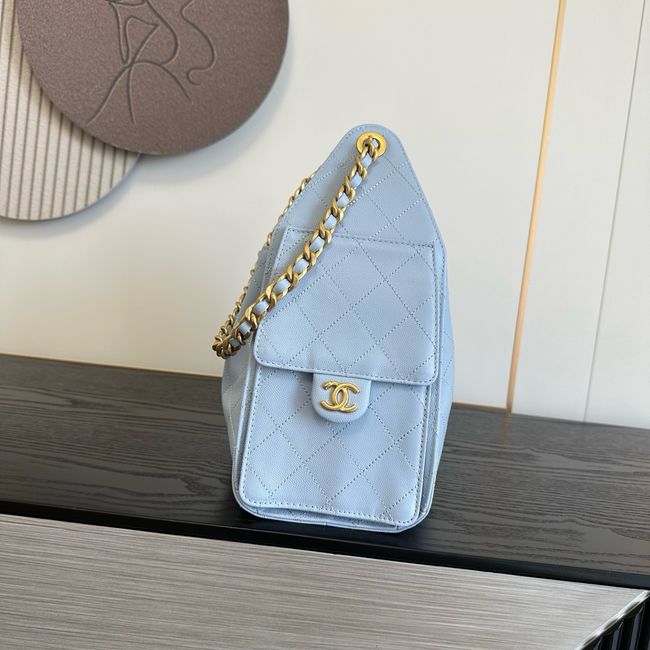 CHANEL 25 SMALL HANDBAG AS5293 sky blue CHANEL 25 SMALL HANDBAG AS5293 sky blue