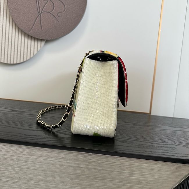 CHANEL Maxi Flap bag AS6281 Red & Multicolor