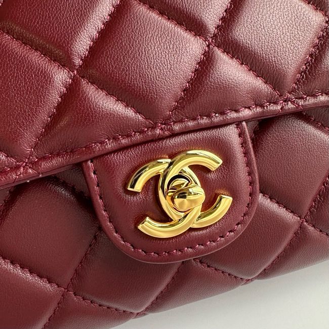 Chanel Clutch with chain Sheepskin AP5280 Burgundy